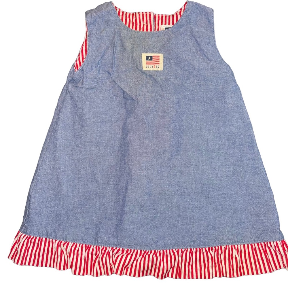 Baby Gap Patriotic Sundress Summer Dress Size 6-12mo Fourth Of July Memorial Day